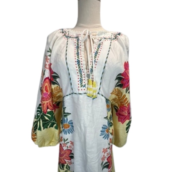 NWOT FARM Rio - Bloom Garden Linen Maxi Dress (S) - Picture 4 of 9